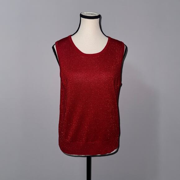 Grace elements red sweater vest women’s size large - Picture 1 of 4